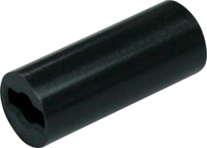 Distance piece, Ø 5 mm, (L x H) 12 x 22.5 mm, black, for single pushbutton, 5.30.109.019/0105