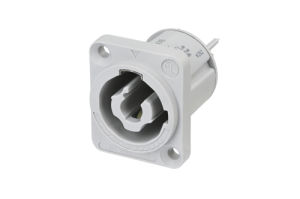 Panel plug, 3 pole, chassis mounting, plug-in connection, 2.5 mm², gray, NAC3MPXXB