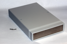ABS device enclosure, (L x W x H) 250 x 160 x 40 mm, light gray (RAL 7035), IP54, 1598FSGY