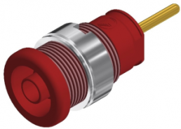 4 mm panel socket, solder connection, mounting Ø 12.2 mm, CAT III, red, SEB 2630 S1,9 RT