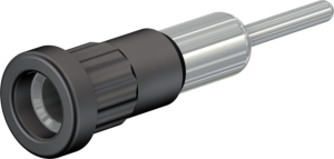 4 mm socket, round plug connection, mounting Ø 6.8 mm, black, 49.7077-21