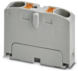 Distribution block, push-in connection, 0.2-6.0 mm², 2 pole, 32 A, 6 kV, gray, 1028360