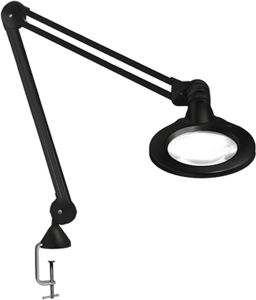 LED magnifier lamp, 3 diopter, black, LUXO KFL026050, KFM LED T105 Bl 111 840 5D CLA ESD EU
