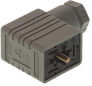 Valve connector, DIN shape B, 2 pole + PE, 250 V, 0.25-1.5 mm², 932977106