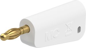 4 mm plug, solder connection, 1.0 mm², white, 64.1039-29