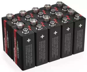 1505-0001 Ansmann Round Cells, 9V Blocks