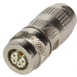 Socket, M12, 5 pole, crimp connection, Outer Push-Pull, straight, 21038962525