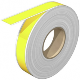 Polyester Label, (L x W) 30 m x 15 mm, yellow, Roll with 1 pcs