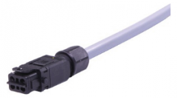 Connection line, 2 m, socket, 3 pole + PE straight to open end, 2.5 mm², 33500300201020