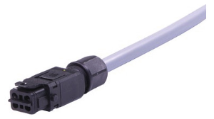 Connection line, 1 m, plug, 3 pole + PE straight to open end, 2.5 mm², 33500300201010