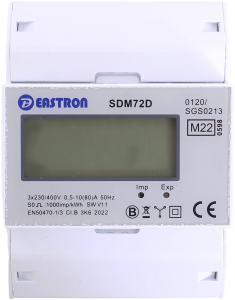 Three-phase meter, DIN rail S0 pulse output