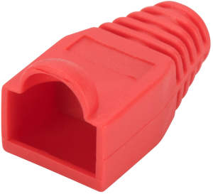 Bend protection grommet, cable Ø 5.6 mm, with detent lever protection, L 26.5 mm, red