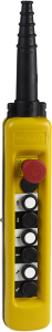 Pendant pushbutton, 6 pushbutton, 1 emergency stop button, 6 Form A (N/O) + 9 Form B (N/C), XACA68141