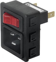 Combination element C20, 2 pole, Snap-in mounting, plug-in connection, black, 6136.0178.0210