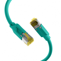 Patch cable, RJ45 plug, straight to RJ45 plug, straight, Cat 6A, S/FTP, LSZH, 0.5 m, green