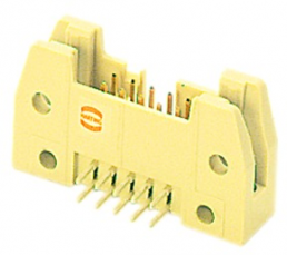Pin header, 20 pole, pitch 2.54 mm, angled, beige, 09195205923