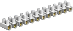 Lustre terminal, 12 pole, 4-16 mm², clamping points: 12, white, screw connection, 76 A