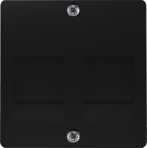 Cover plate with title block, soft black, for Modular jacks, 5TG2056-0SB