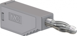 4 mm plug, solder connection, 1.0 mm², gray, 22.2627-28