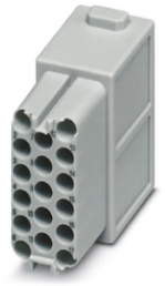 Socket contact insert, 17 pole, unequipped, crimp connection, 1414357