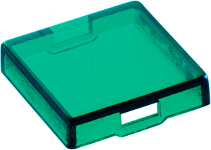Cap, square, (L x W x H) 15 x 15 x 3.8 mm, green, for pushbutton switch, 5.49.275.036/1502