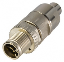 Plug, M12, 8 pole, crimp connection, screw locking, straight, 21038611814