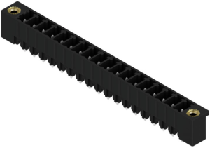 Pin header, 18 pole, pitch 3.81 mm, straight, black, 1943530000