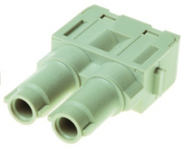 Socket contact insert, 2 pole, equipped, axial screw connection, 09140022741