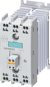 Solid state contactor, 3 pole, 10.5 A, 48-600 VAC, 2 Form A (N/O), coil 180-230 VAC, spring connection, 3RF2410-2AB55
