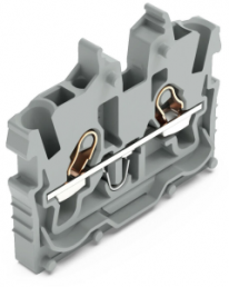 2 wire mini through terminal, push-in connection, 0.14-1.5 mm², 2 pole, 13.5 A, 6 kV, gray, 2050-321