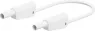 Measuring lead with (4 mm lamella plug, straight) to (4 mm lamella plug, straight), 2 m, white, silicone, 1.0 mm², CAT II, CAT III, 66.2012-20029
