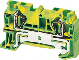 Ground terminal, 2 pole, 0.08-4.0 mm², clamping points: 2, green/yellow, screw connection