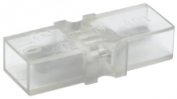 Flat plug distributor, 1 x 2 contacts, 2.8 x 0.8 mm, L 28 mm, insulated, straight, transparent, 8151