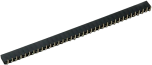 Socket header, 20 pole, pitch 2.54 mm, angled, black, 10120804