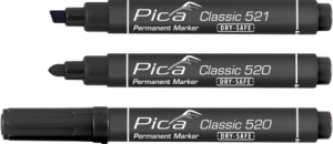 Permanent marker 1-4mm Round tip blue blister