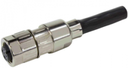 Socket, M12, 4 pole, crimp connection, screw locking, straight, 21038812411