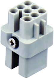 Socket insert, H-A 3, 8 pole, unequipped, crimp connection, T2020082201-000
