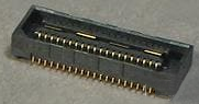 Socket header, 40 pole, pitch 0.8 mm, straight, black, 2-1658462-1