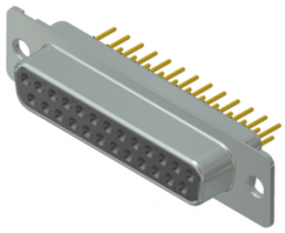 D-Sub socket, 25 pole, standard, equipped, straight, solder pin, 164B10089X