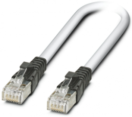 Patch cable, RJ45 plug, straight to RJ45 plug, straight, Cat 5, SF/UTP, LSFROH, 0.3 m, white