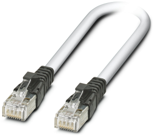 Patch cable, RJ45 plug, straight to RJ45 plug, straight, Cat 5, SF/UTP, LSFROH, 0.5 m, white