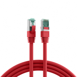 Patch cable, RJ45 plug, straight to RJ45 plug, straight, Cat 6A, S/FTP, LSZH, 2 m, red