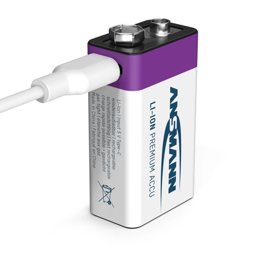 1315-0005 Ansmann Round Cell Batteries, 9V Block Batteries Image 3