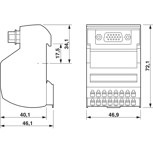 2904272 Phoenix Contact Transfer Modules for Mounting Rail Image 2