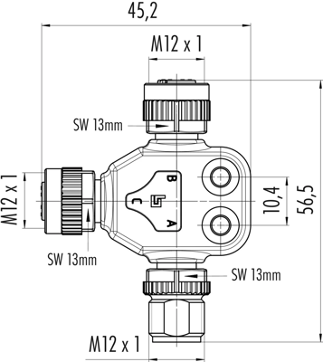 79 5254 190 04 binder Sensor-Actuator Adapter Image 2