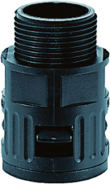 Straight hose fitting, M12, 13 mm, polyamide, IP66, black, (L) 37 mm