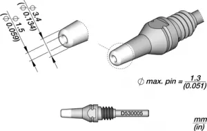 D530005 JBC Soldering tips, desoldering tips and hot air nozzles