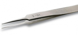 ESD precision tweezers, uninsulated, antimagnetic, stainless steel, 110 mm, 5SA