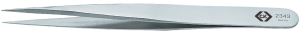 ESD precision tweezers, uninsulated, antimagnetic, stainless steel, 130 mm, T2343