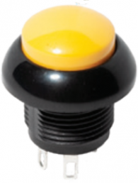 Pushbutton, 1 pole, yellow, unlit , 5 A/32 V, mounting Ø 12.3 mm, IP68, PNP8E5D2Y03QE